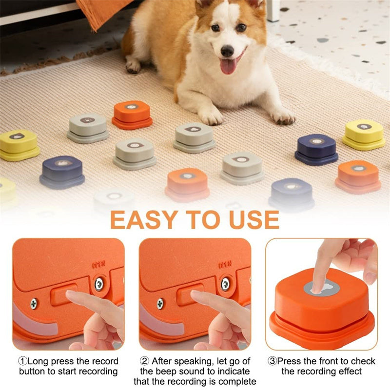 4 Colors Pet Communication Button One-click Prevent Physical Inactivity Recordable Dog Talking Button Toy Cat Toy Pet Products by DC-THE CEO