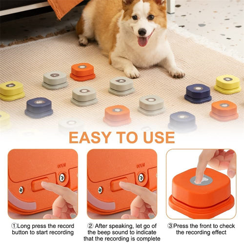 4 Colors Pet Communication Button One-click Prevent Physical Inactivity Recordable Dog Talking Button Toy Cat Toy Pet Products by DC-THE CEO