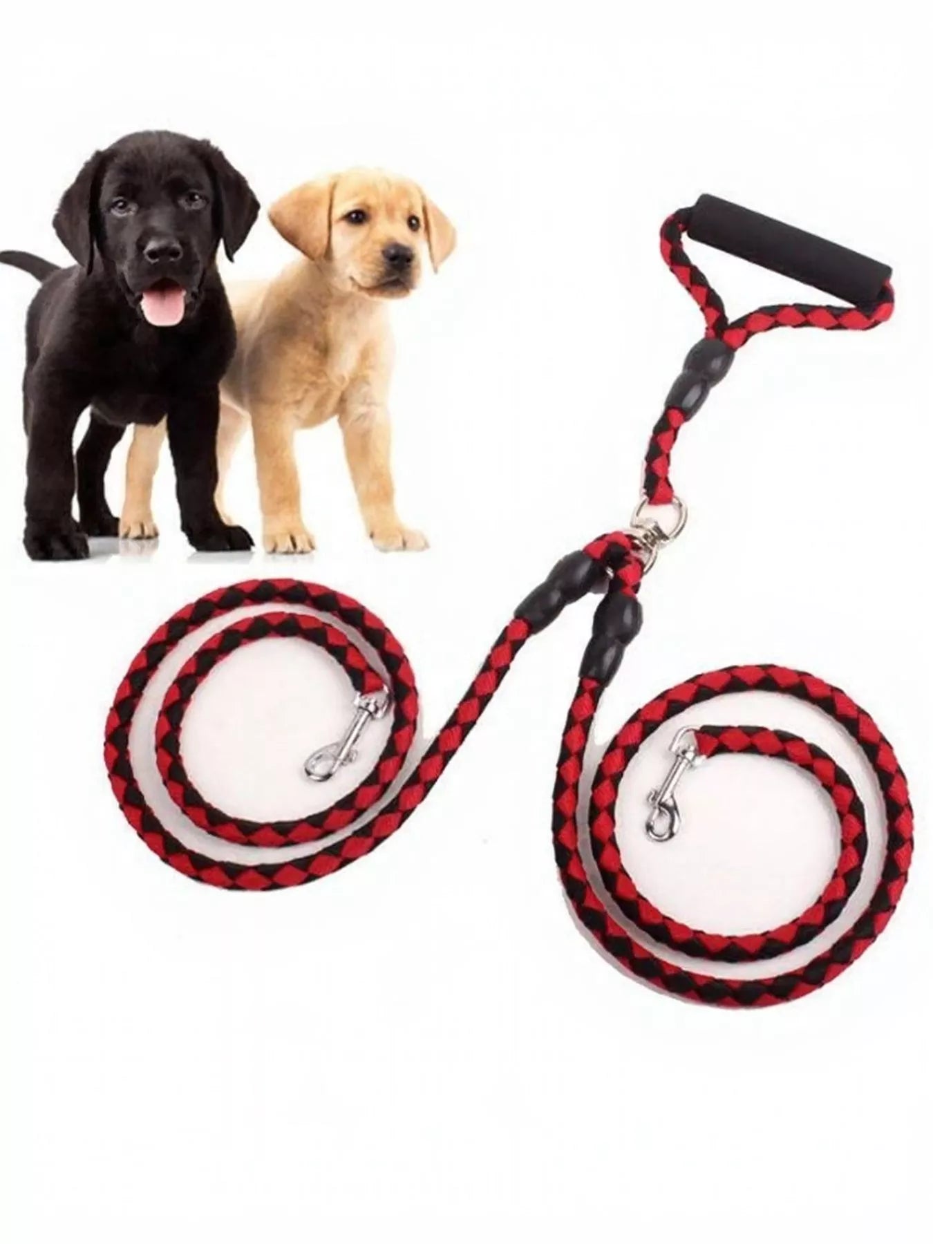 Braided Dog Leash with Handle by Trendsi