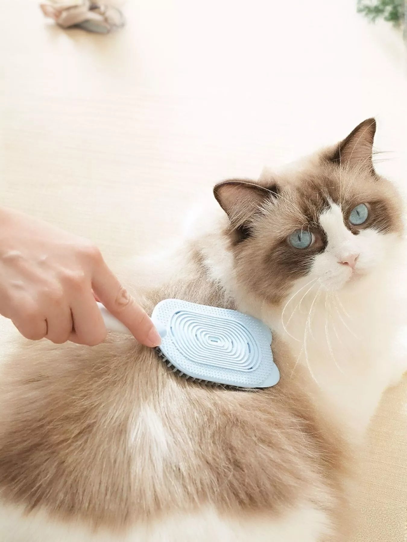 Gentle Silicone Pet Hair Remover Brush by Trendsi