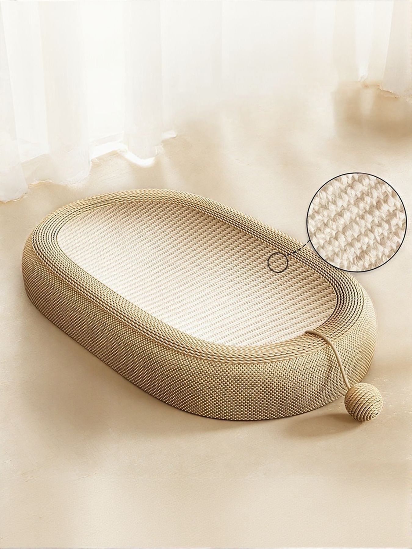 Oval Cat Scratching Bed by Trendsi