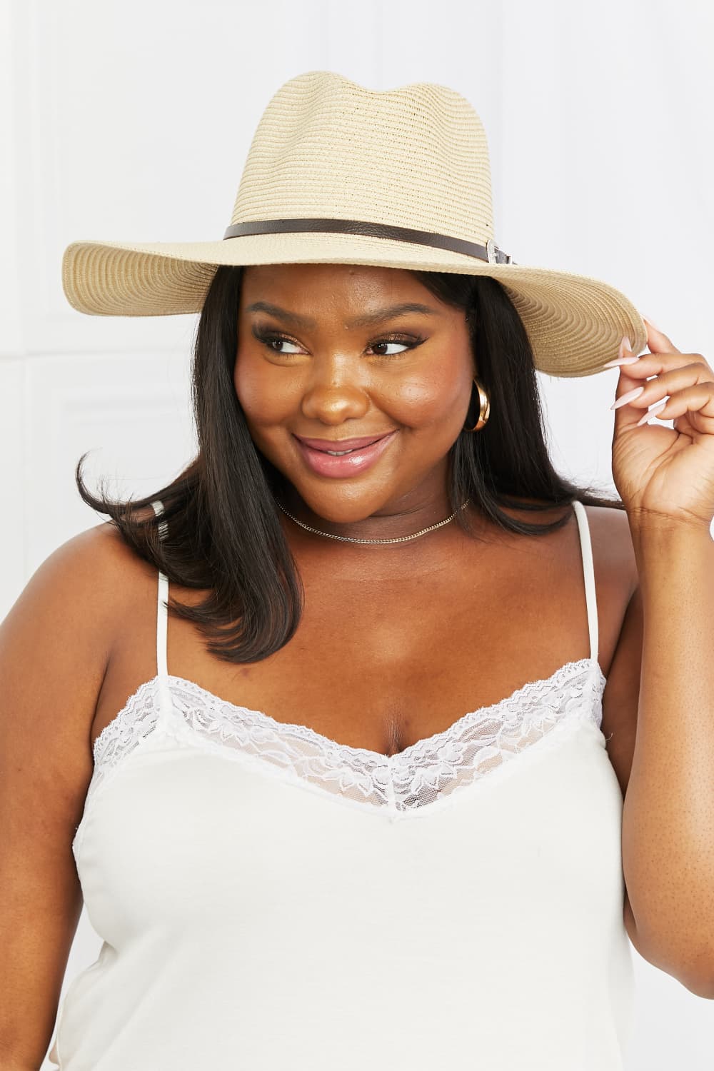 Fame Boho Summer Straw Fedora Hat by Trendsi