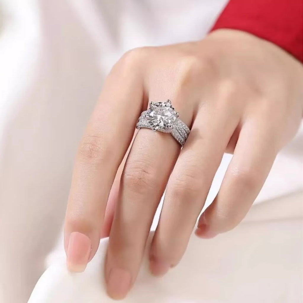 3 Carat Moissanite 925 Sterling Silver Ring by Trendsi