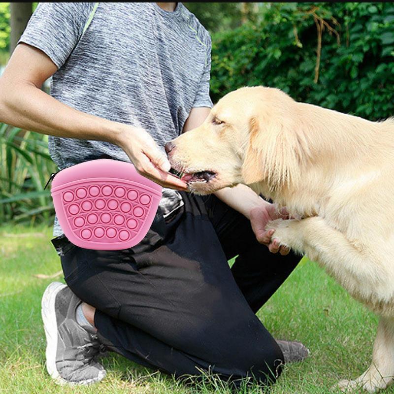 Bag Silicone Feed Dogs Treat Pouch Pet Training Bag Bundle Pocket Waist Pack Pet Portable Dog Training Waist Bag Treat Snack Bait Dogs Soft Washable Outdoor Feed Storage Pouch Food Reward Silica Bags by DC-THE CEO