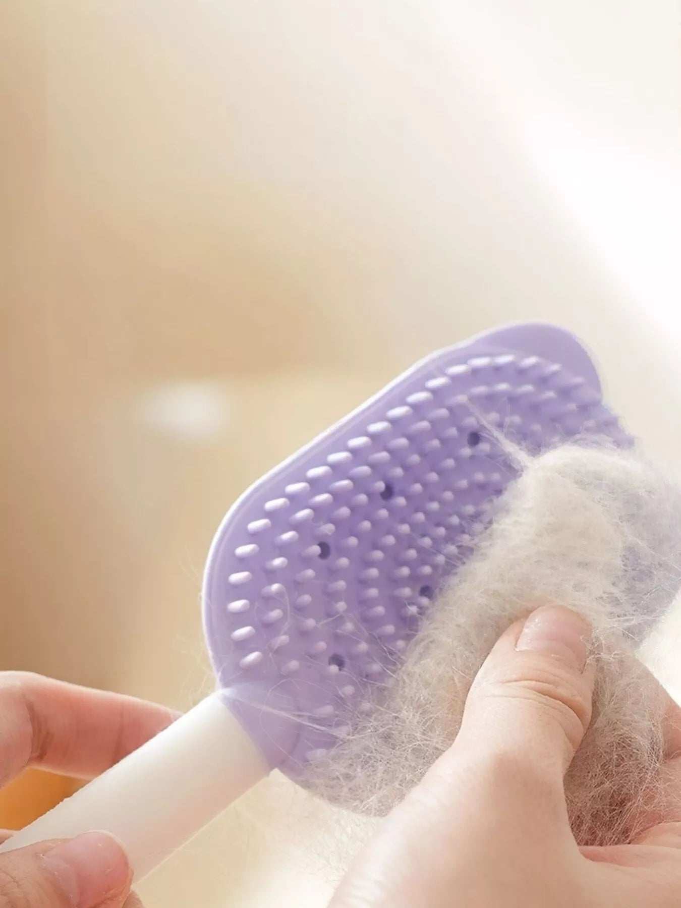 Gentle Silicone Pet Hair Remover Brush by Trendsi