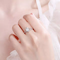 2 Carat Moissanite 925 Sterling Silver Ring by Trendsi