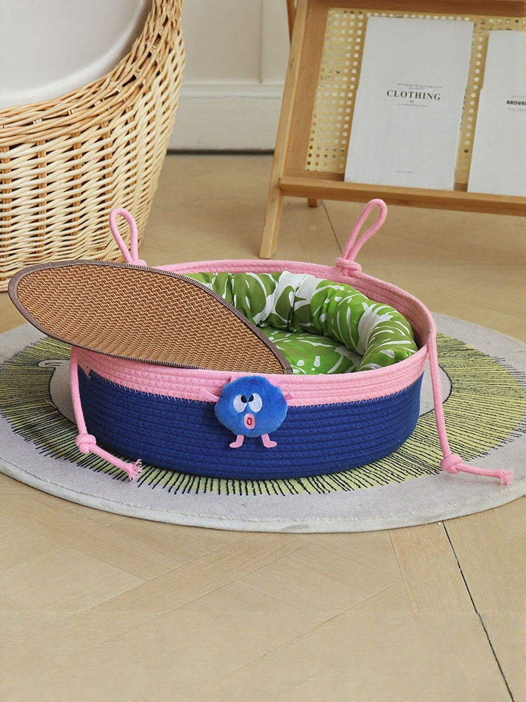 Two-Tone Woven Pet Nest by Trendsi