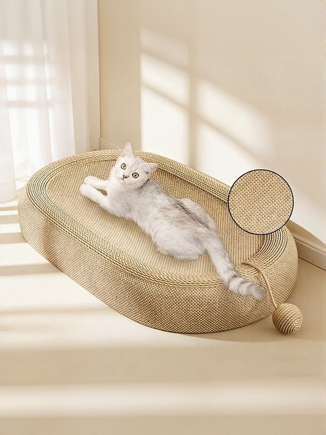 Oval Cat Scratching Bed by Trendsi