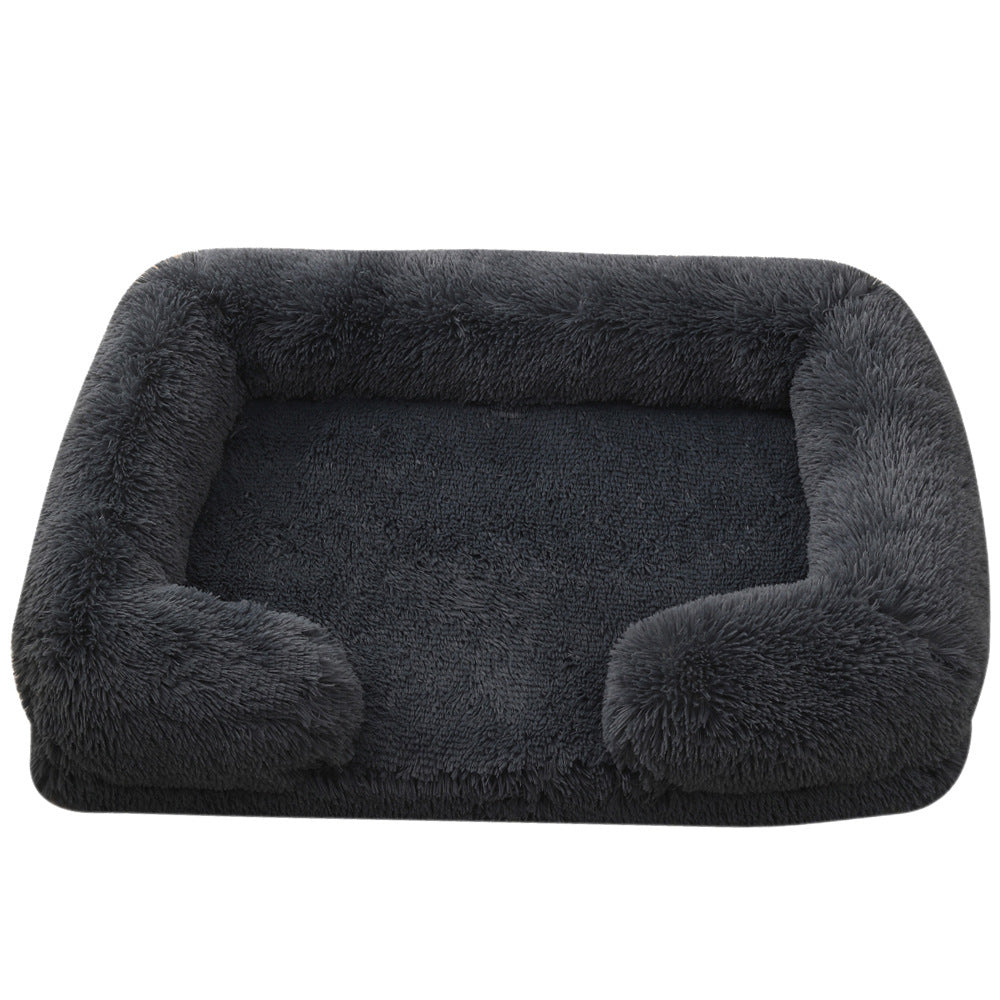 Plush Round Pet Bed Dog Bed Winter by DC-THE CEO