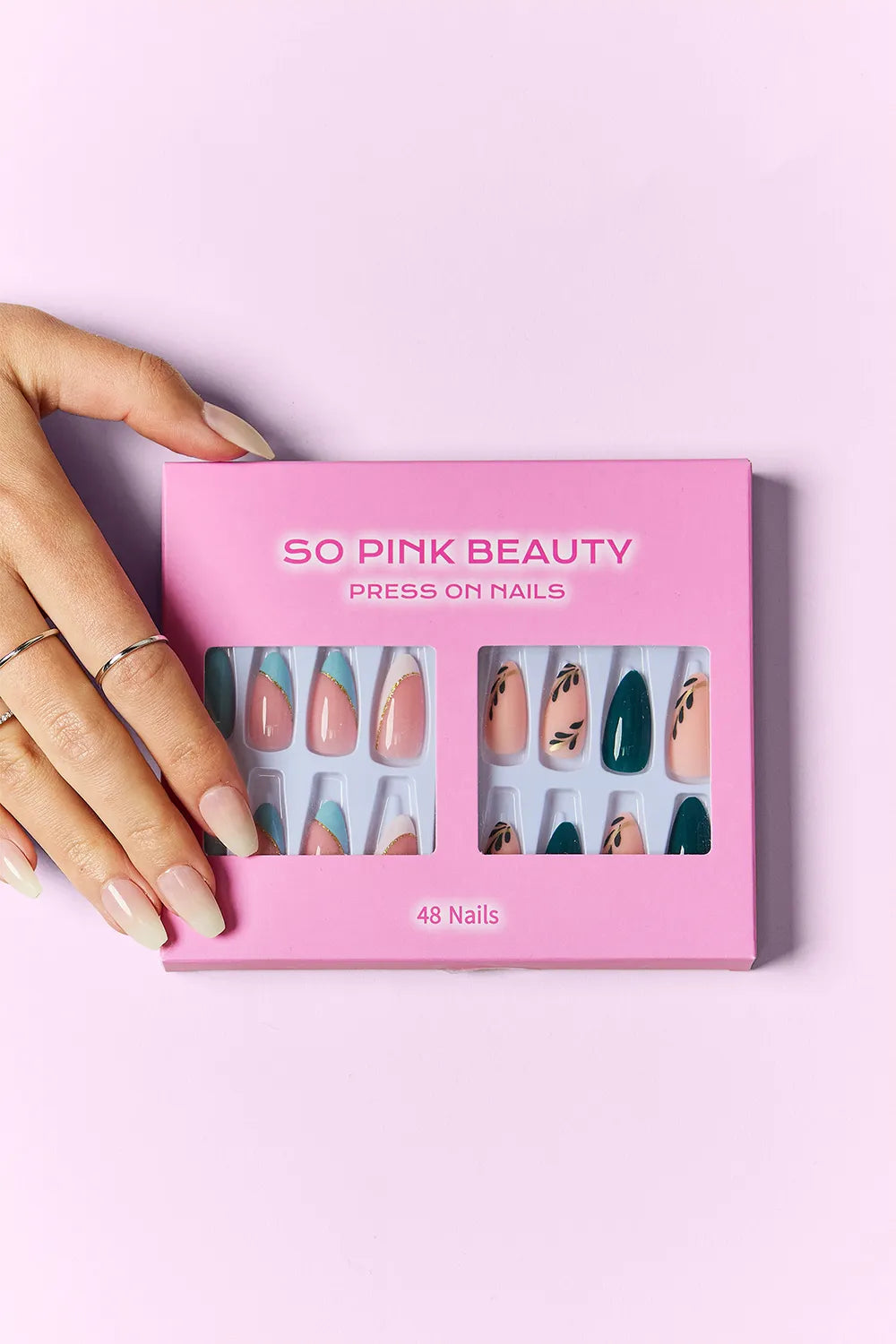 SO PINK BEAUTY Press On Nails 2 Packs by Trendsi