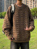 Men's Textured Knit Pullover Sweater by Trendsi