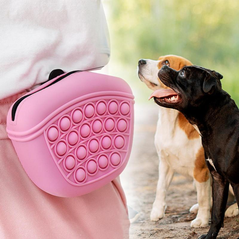 Bag Silicone Feed Dogs Treat Pouch Pet Training Bag Bundle Pocket Waist Pack Pet Portable Dog Training Waist Bag Treat Snack Bait Dogs Soft Washable Outdoor Feed Storage Pouch Food Reward Silica Bags by DC-THE CEO