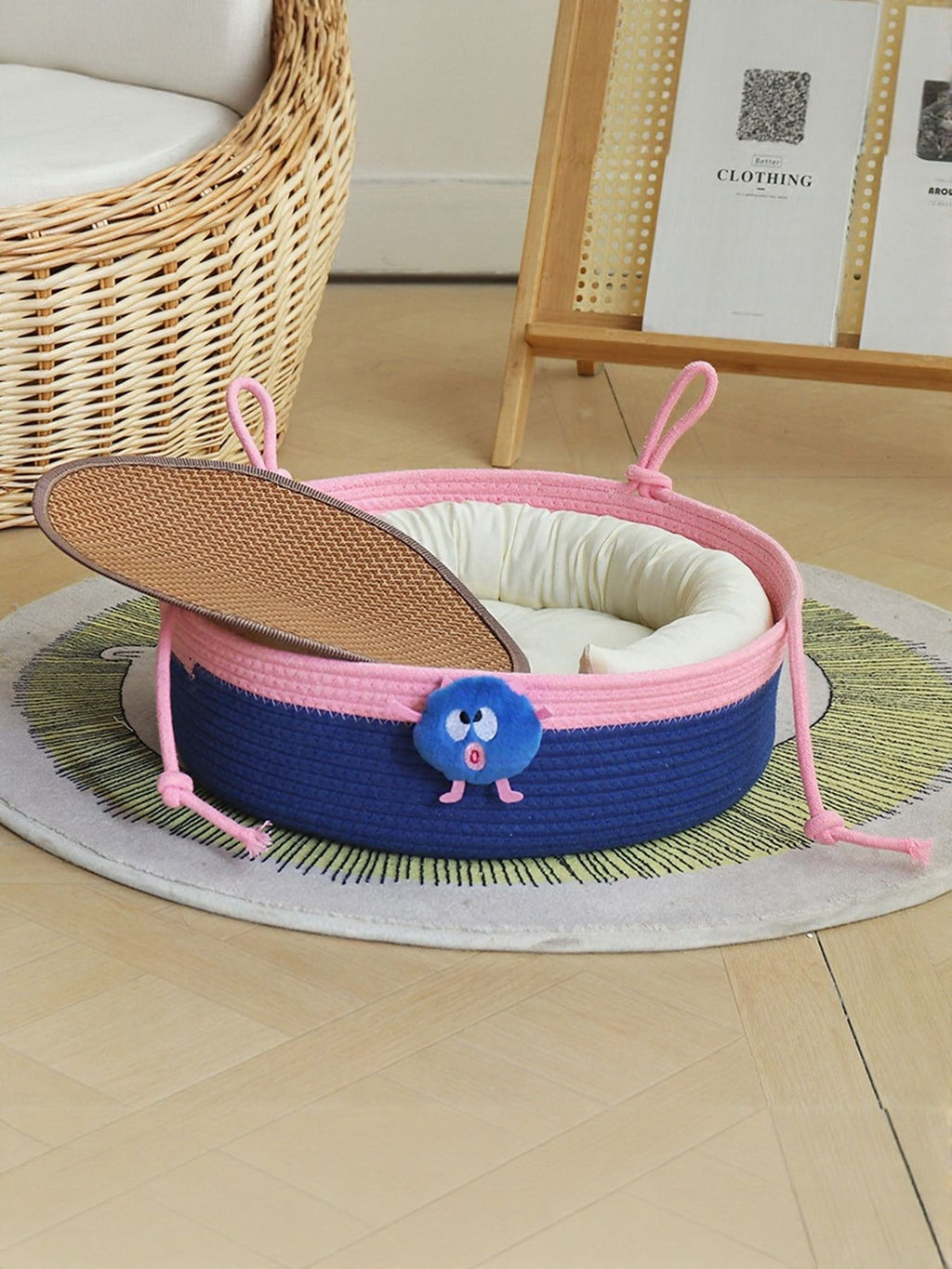 Two-Tone Woven Pet Nest by Trendsi