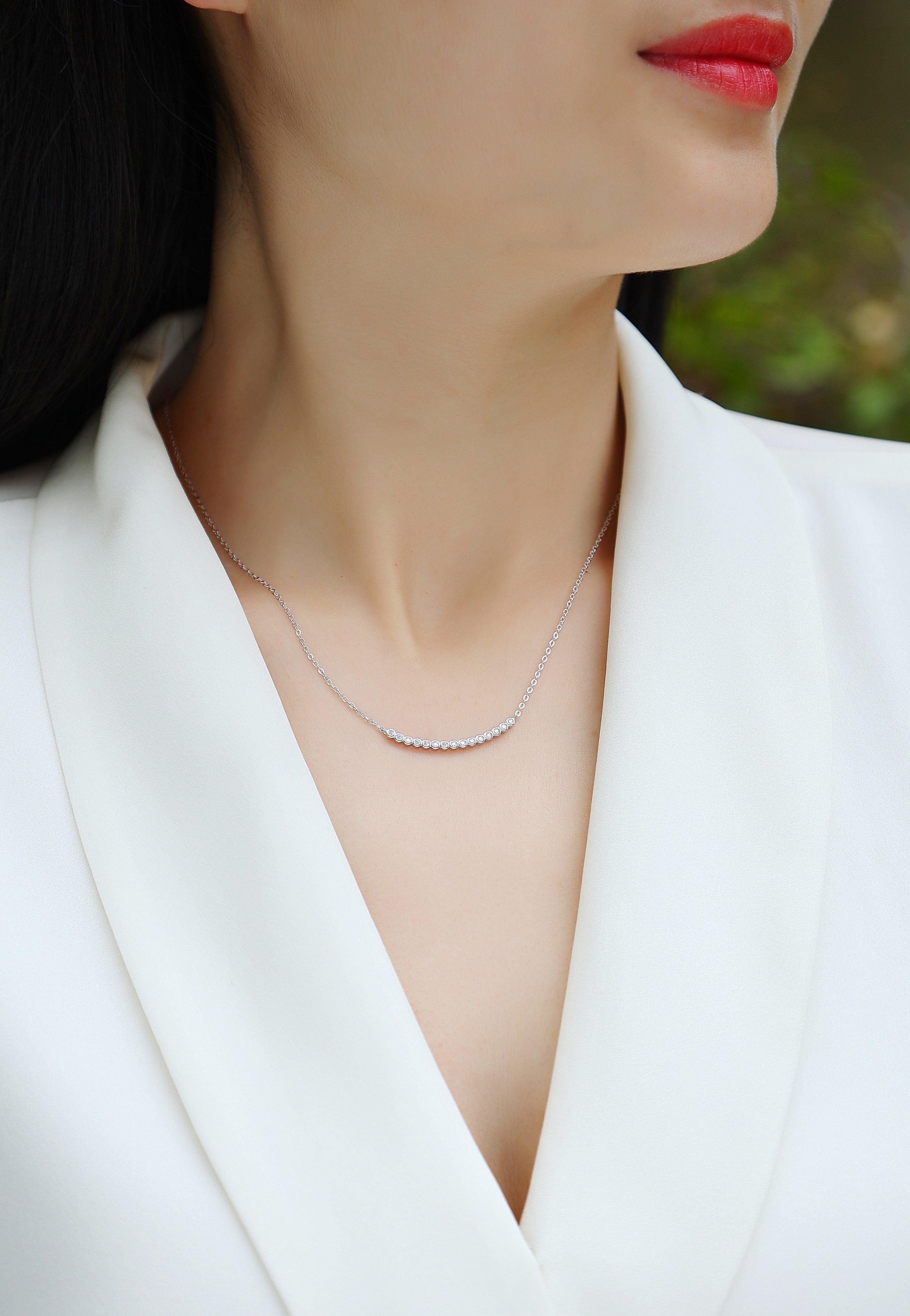 Floating World - Fashionable And Luxurious Diamond Jewelry Pendant Set With Moissanite S925 Sterling Silver And Platinum-plated