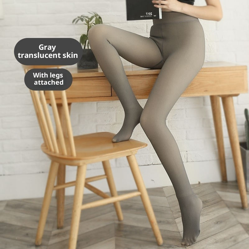Warm Women's Light Leg Velvet Thickened Transparent Pantyhose by DC-THE CEO