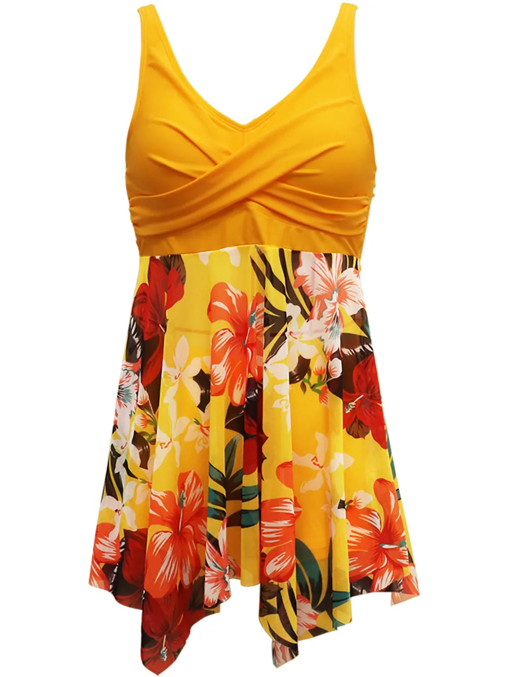 Printed Wide Strap Two-Piece Swim Set by Trendsi