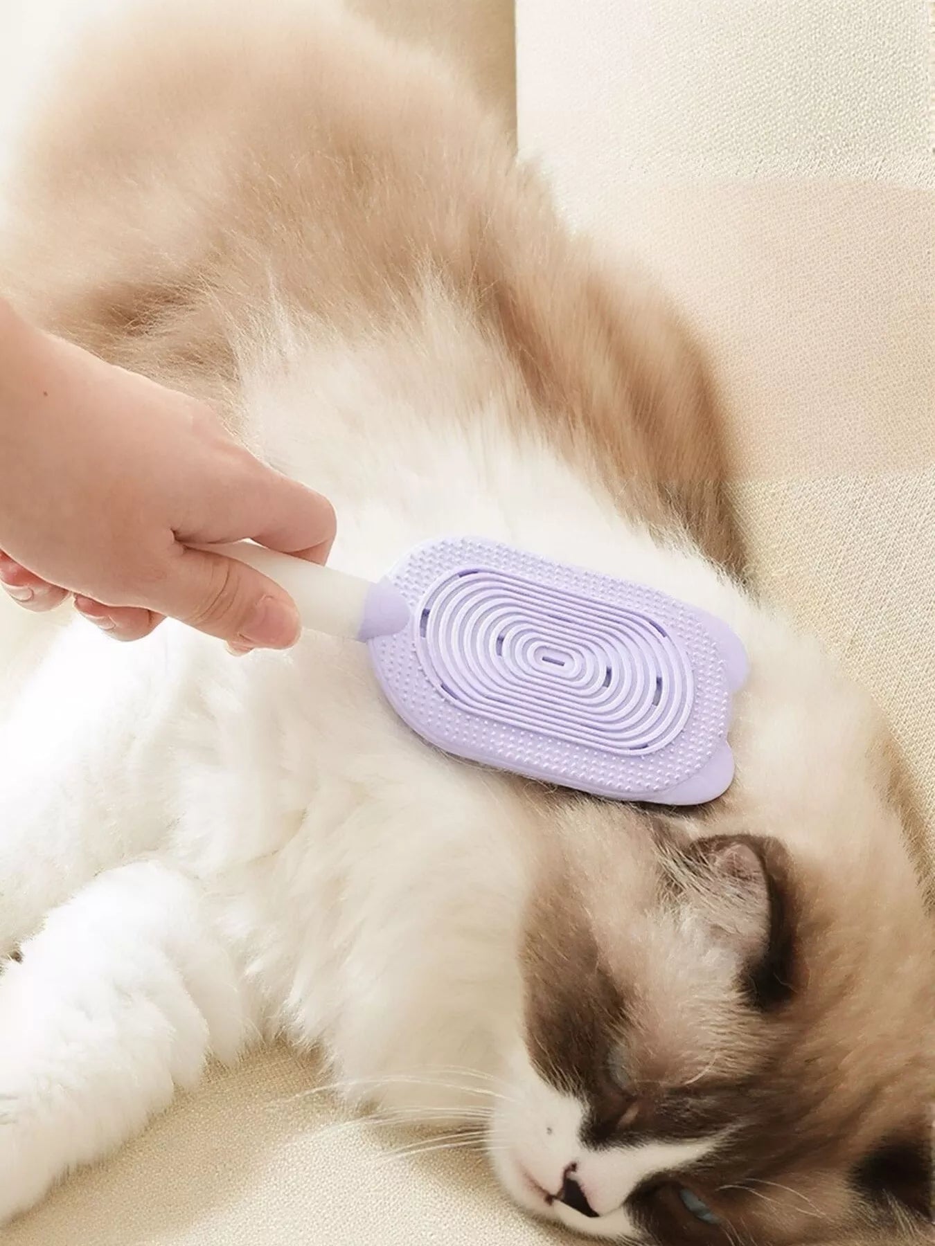 Gentle Silicone Pet Hair Remover Brush by Trendsi