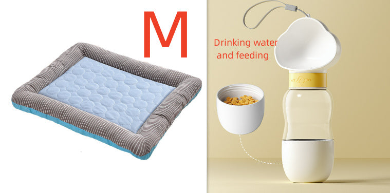 Pet Cooling Pad Bed For Dogs Cats Puppy Kitten Cool Mat Pet Blanket Ice Silk Material Soft For Summer Sleeping Blue Breathable by DC-THE CEO