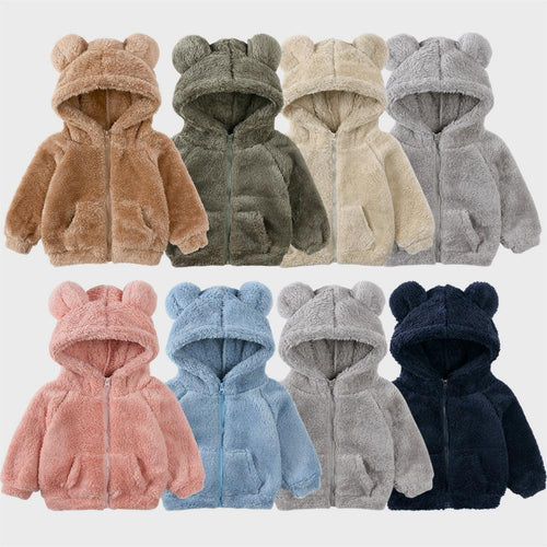 Children Berber Fleece Coat Children's Clothing Cartoon Bear Boy Thickened by DC-THE CEO