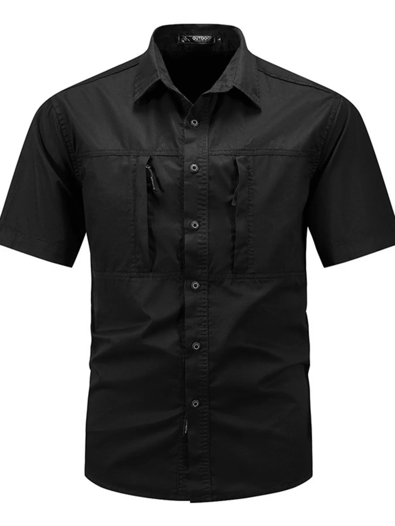 Men's Plus Size Casual Short Sleeve Shirt by Trendsi