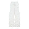 Ruffle Drawstring Lace Letters Embroidered Slacks by DC-THE CEO