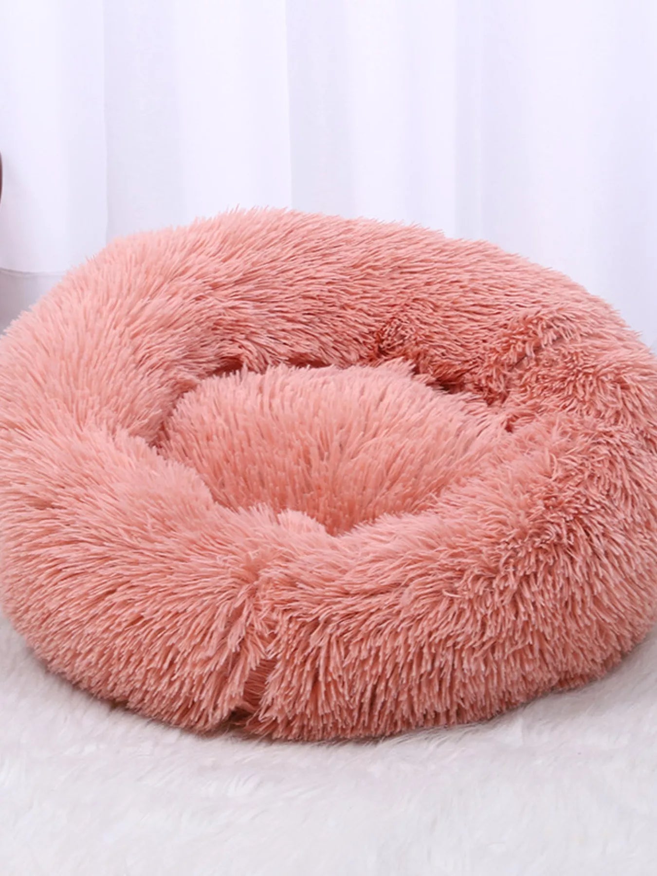 Fluffy Plush Donut Pet Nest by Trendsi