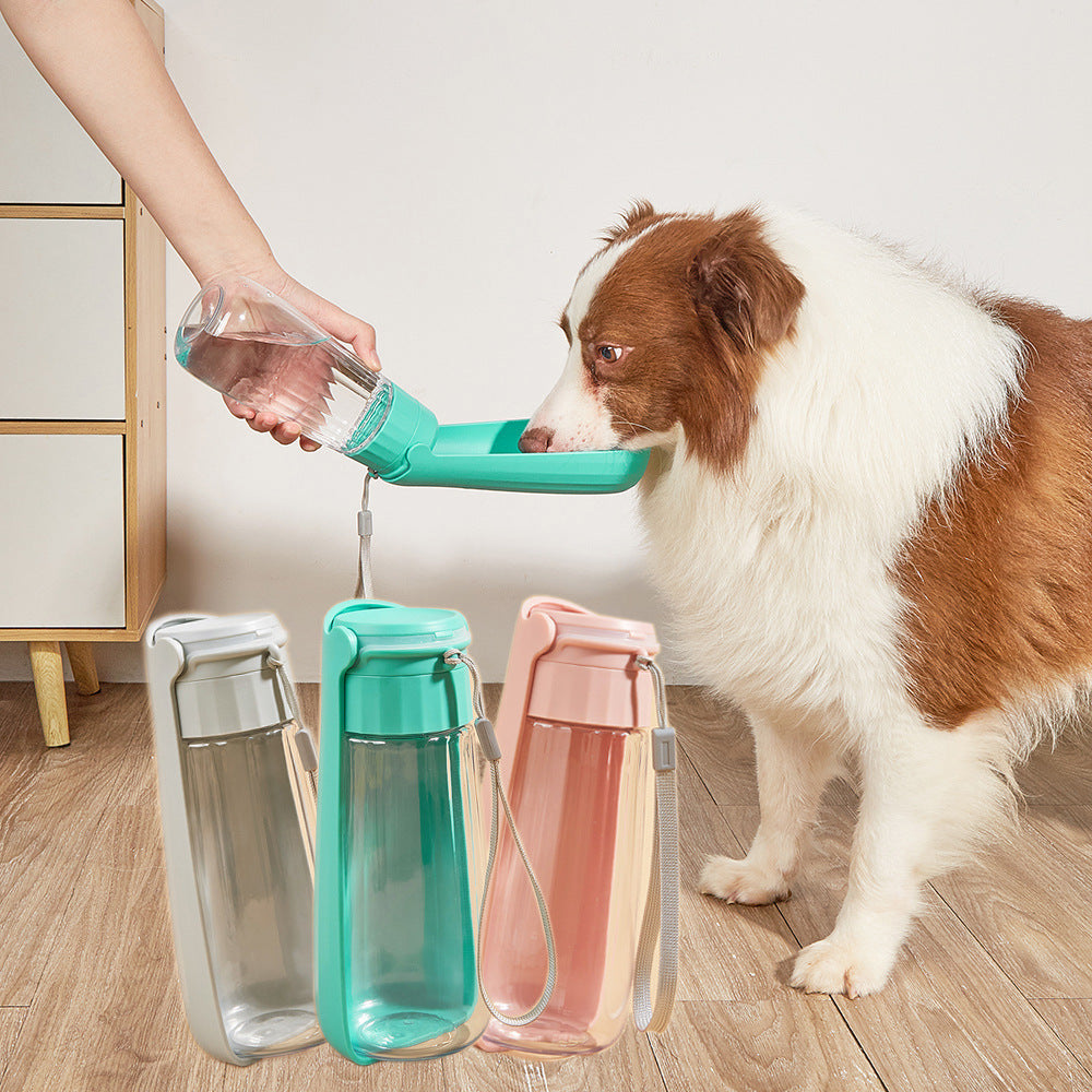 Pet Water Cup Outdoor Portable Folding Dog Water Bottle 550ml Large Capacity Medium To Large Dog Drinking Bottle by DC-THE CEO